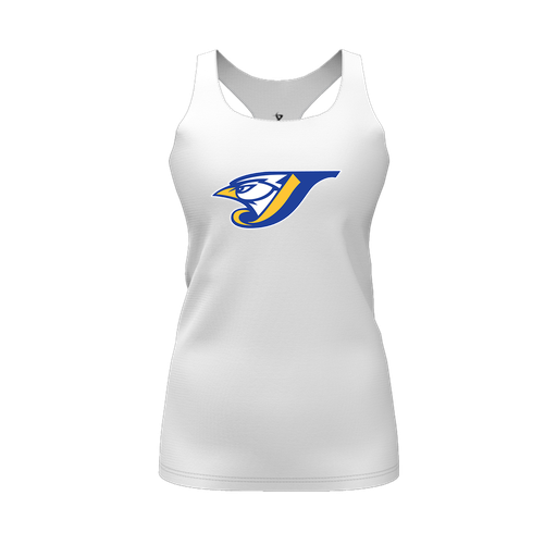 [FT0TRBWH-FYS-LOGO1] Decker Racerback Tank Top (Female Youth S, White, Logo 1)