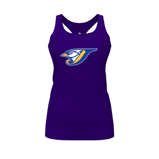 [FT0TRBPP-FYS-LOGO1] Decker Racerback Tank Top (Female Youth S, Purple, Logo 1)