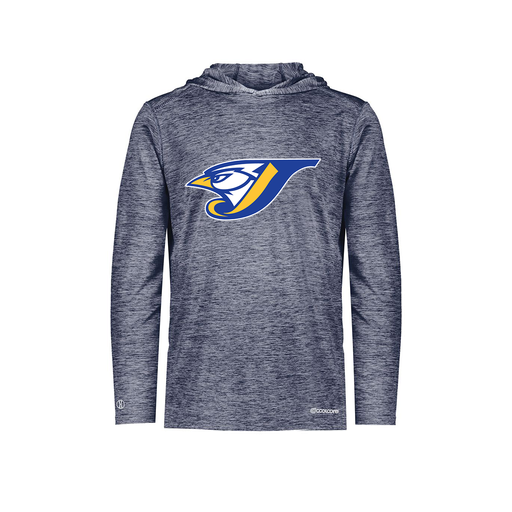 [FOLHCGNV-AS-LOGO1] Decker Men's Charge Hoodie (Adult S, Navy, Logo 1)